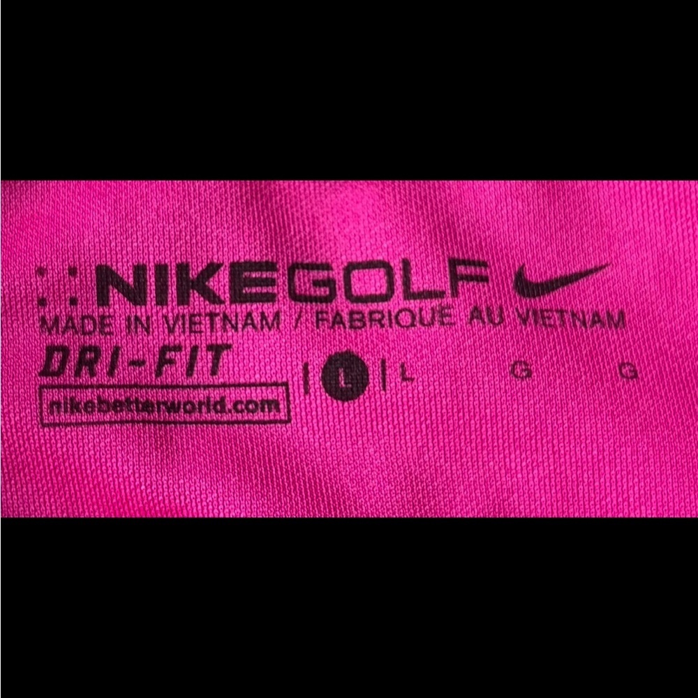 Nike Women's Percussion Texture 1 Golf Pink Polo Shirt - Picture 2 of 11